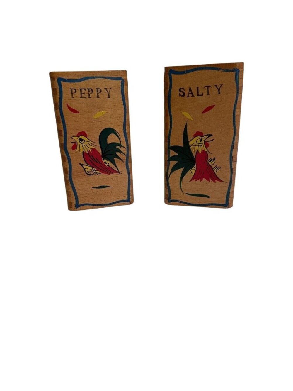 Vintage Wooden Salt and Pepper Shakers